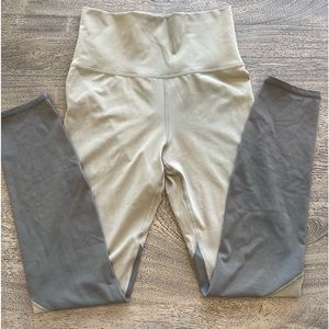 Beige and Light Green Vuori Leggings